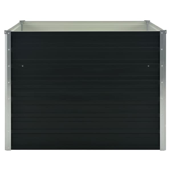 Växtlåda galvaniserat stål 100x100x77 cm | antracit | hög modell