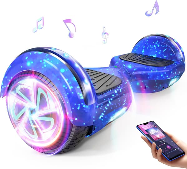 Hoverboard 6.5" | Bluetooth | LED-ljus | Starry Night Blue | Upplysta motorer