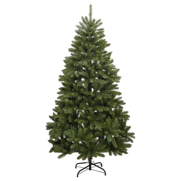 Vinterpynt 210 cm | grön | julgran | inomhus | stativ