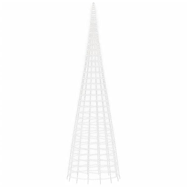 Lysgran 800 cm | koldhvid LED | 3000 lamper | til flagstang