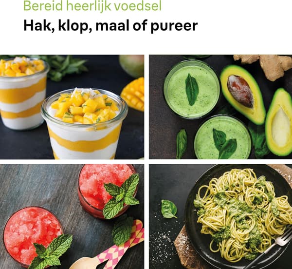 Stavblender 6-i-1 | 1200W | sort rustfrit stål | med tilbehør