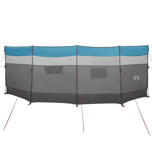 Vindskydd camping | 510x153 cm | Blå | Vattentät polyester | PU-beläggning
