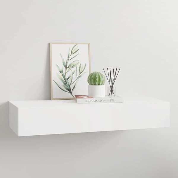 Hyllplan låda vit | 60x23,5x10 cm | vägghängd | MDF