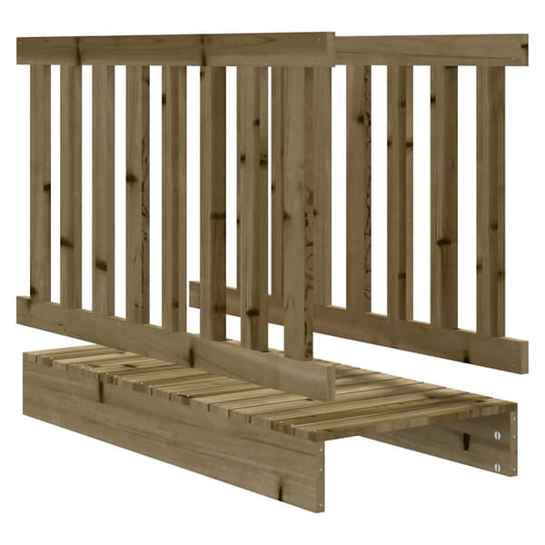 Träbro för lekplats 45x107,5x79 cm | impregnerat trä