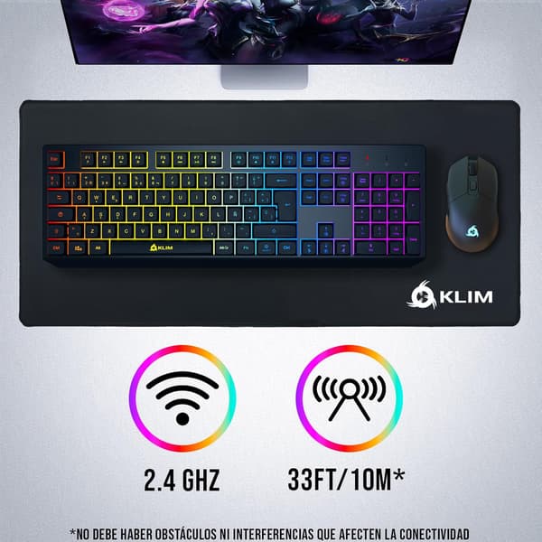 Computertastatur trådløst | Sort | RGB-belysning