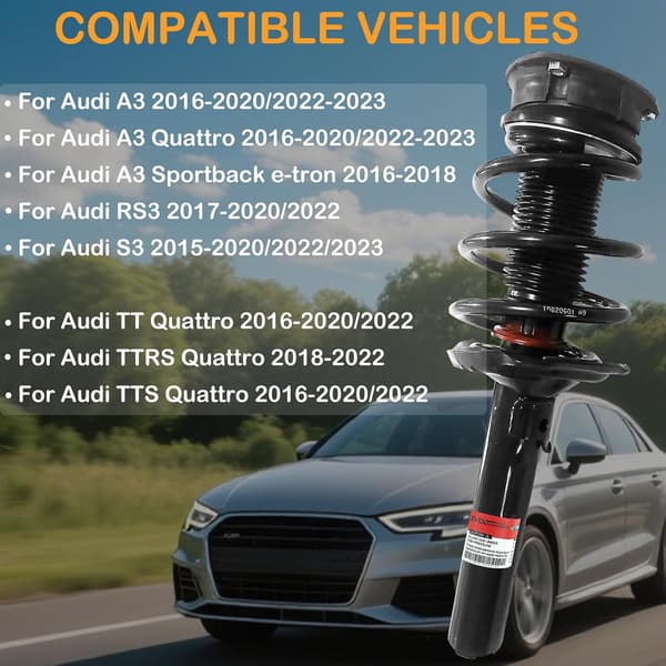 Stötdämparset främre | magnetisk | Audi A3 S3 RS3 TT TTS | framaxel