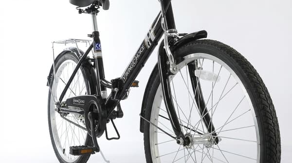 Pendlercykel sort 24-tommer | Foldebar | Single Speed