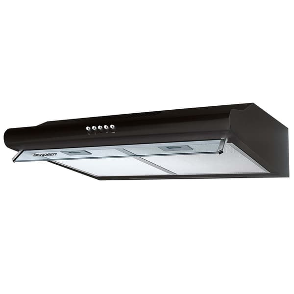 Emhætte underbygning sort | 3 hastigheder | 280 m³/t | LED