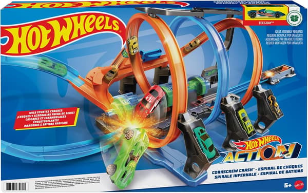 Bilbane Corkscrew Racers | motoriserede affyringsramper | 3 loop | 1 bil