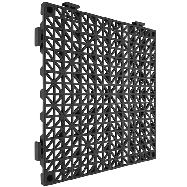 Trallplattor svarta | 30x30x1,5 cm | 55-pack | PVC | sammankopplingsbara