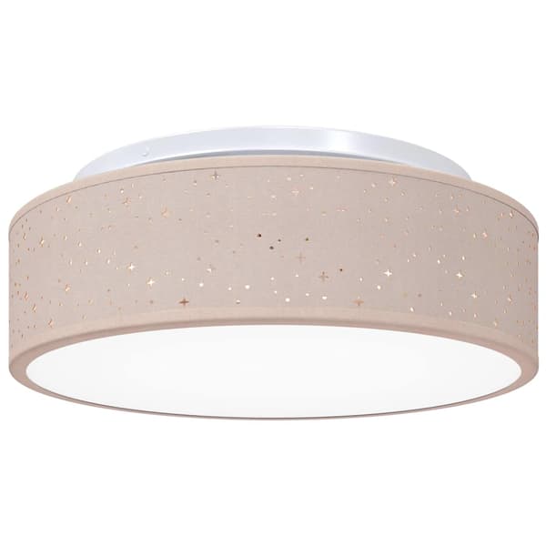 Tygplafond gråbrun | 38 cm diameter | takbelysning