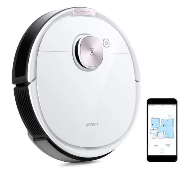 Robotstøvsuger hvid | dToF-navigation | moppefunktion | 5200 mAh batteri