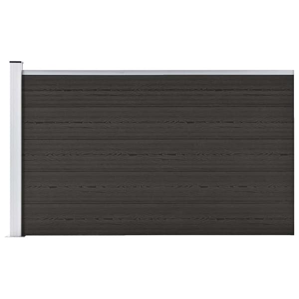 Hegnspanel 175x105 cm | HKC | Sort | Trækomposit