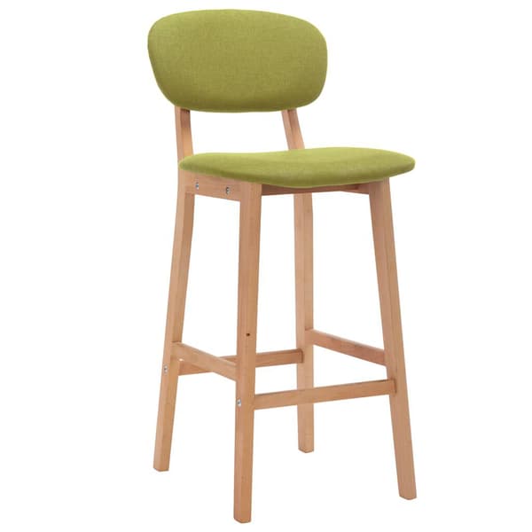 Köksstolar höga | grön | 2-pack | träben | stoppad sits