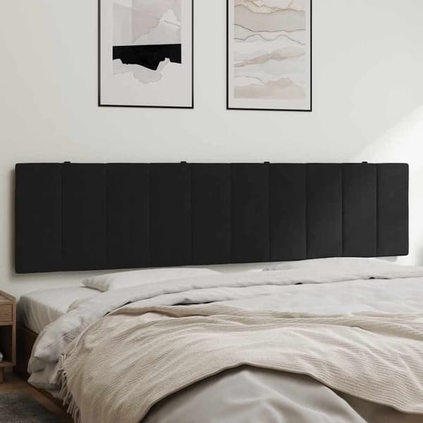 Soveværelsespude Hanko | sort fløjl | 200x200 cm