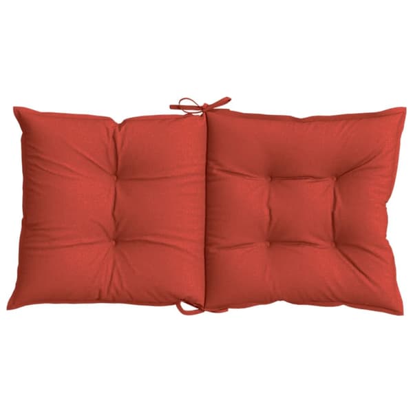 Utekuddar 2-pack | melerad röd | 100x50x7 cm | låg rygg | polyester
