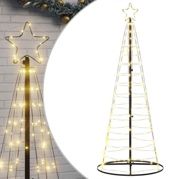 vidaXL LED Julgran 200 LED Varmvit 182 cm