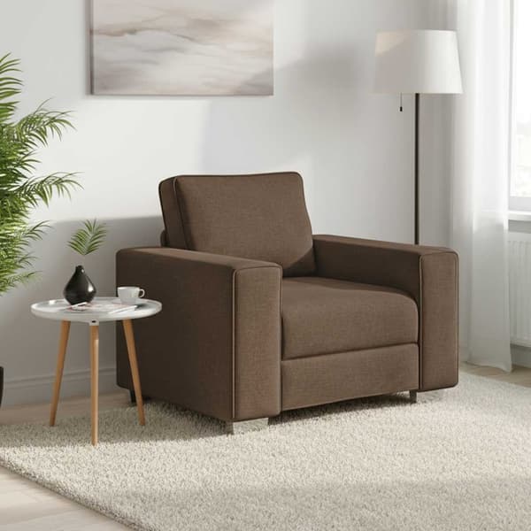 vidaXL 3-delt sofasæt med hynder - Brun, 219x77x82cm, Stof