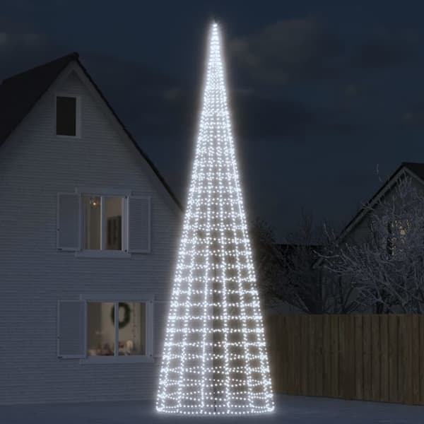 Lysgran 800 cm | koldhvid LED | 3000 lamper | til flagstang