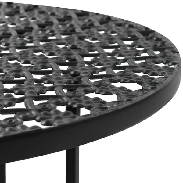 Bistrobord 40x70 cm | Sort | Metal | Rundt