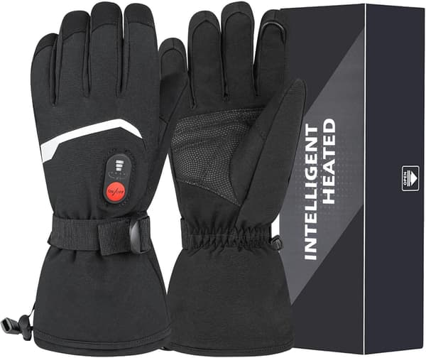 Elhandsker opvarmede sorte | batteridrevne | kulfiber | herre dame