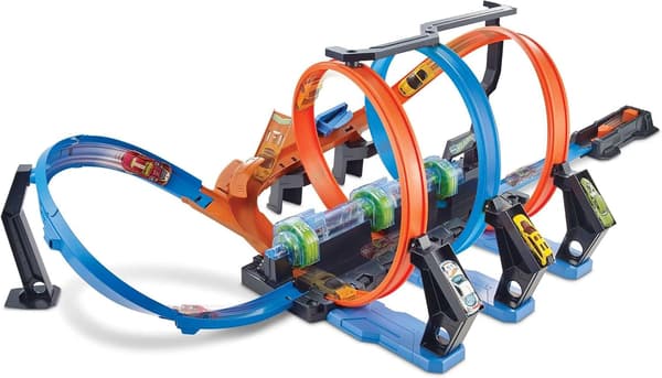 Bilbana Corkscrew Racers | motoriserade avfyrare | 3 loopar | 1 bil