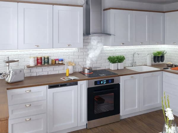 Emhættedel rustfrit stål 84cm | BT-223 | køkkeninventar