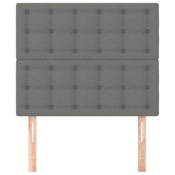 Hovedgærde sæt mørkegrå | 2-pak | 80x5x78/88 cm | stof