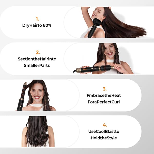 Magic Styler | Hårstylingværktøj | Sort | Professionel | Elektronisk