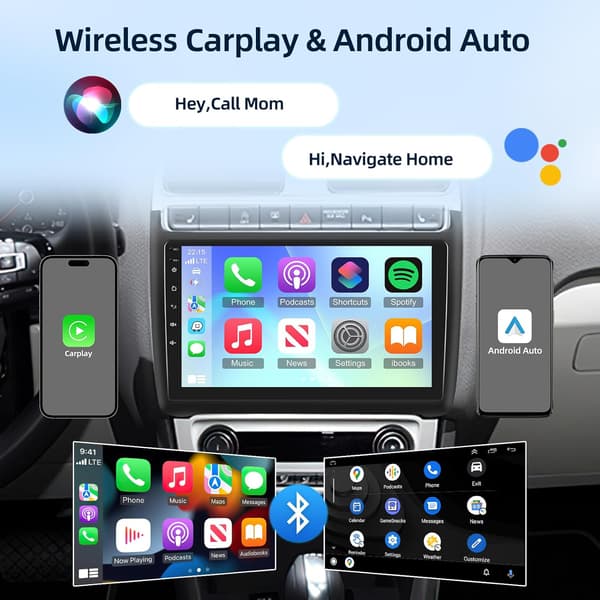 Bilradio Android 4G+64G | VW Polo 2008-2020 | 9 tommer IPS | CarPlay | Android Auto | GPS
