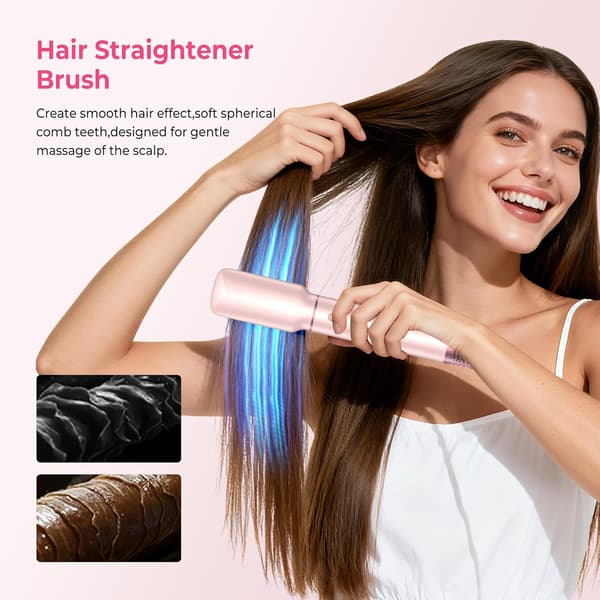 Hårbørste Pro rosa | rund model til volumen og styling