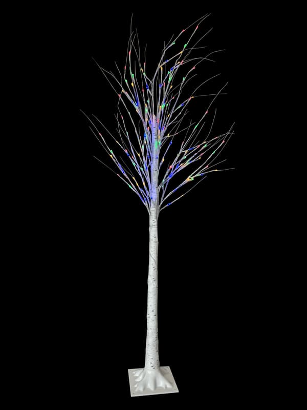 Kunsttræ birk 180 cm | 144 LED | 8 indstillinger | belysning