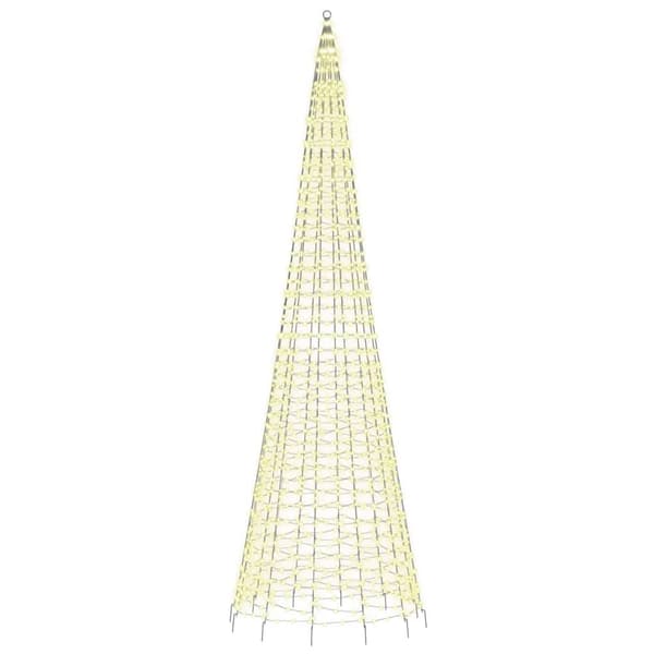 LED-julgran 1534 LED | varmvit | 500 cm | för flaggstång