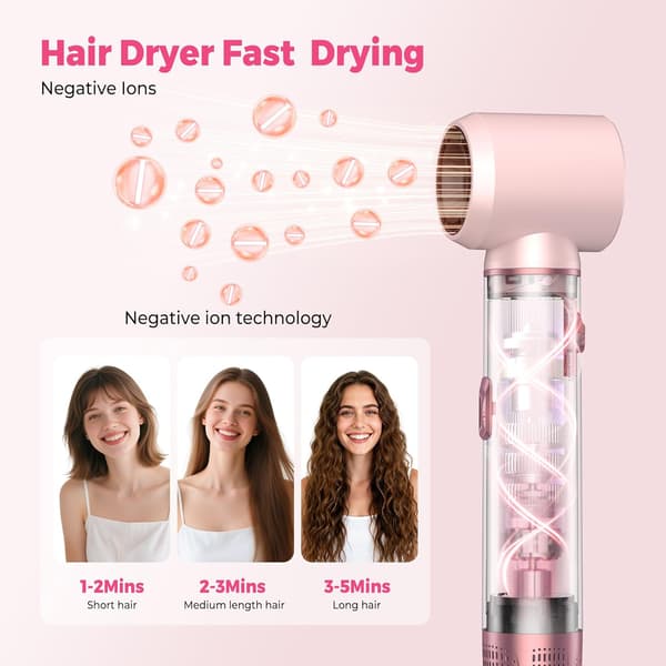 Hårbørste Pro rosa | rund model til volumen og styling
