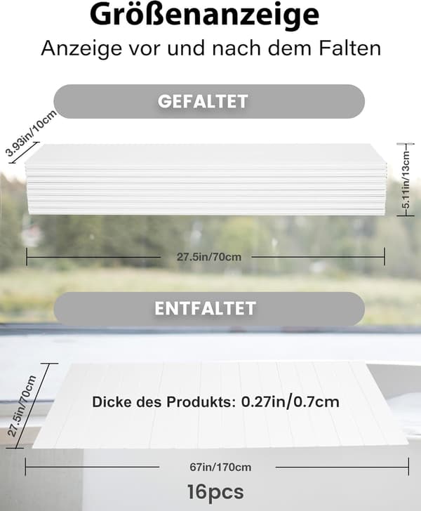 Badkarslock PVC vit | 70x170cm | 7mm | vikbart | vattentätt