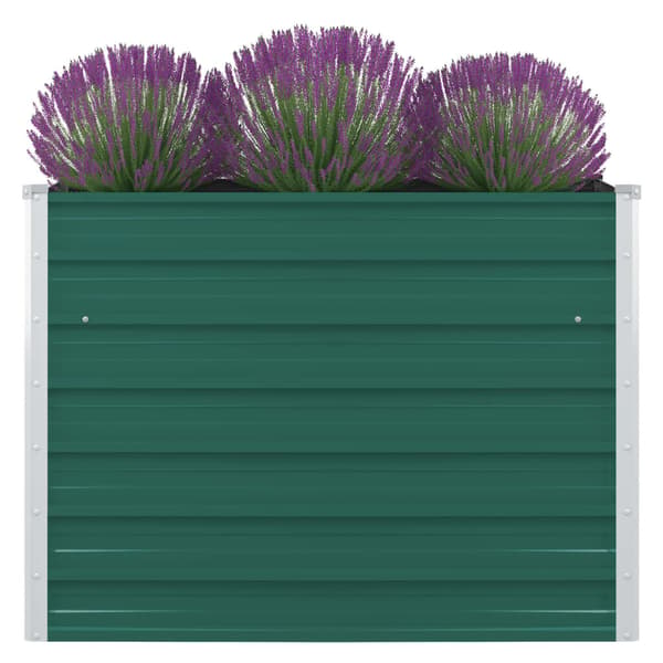 Højbed galvaniseret | 100x100x77 cm | Stål | Grøn