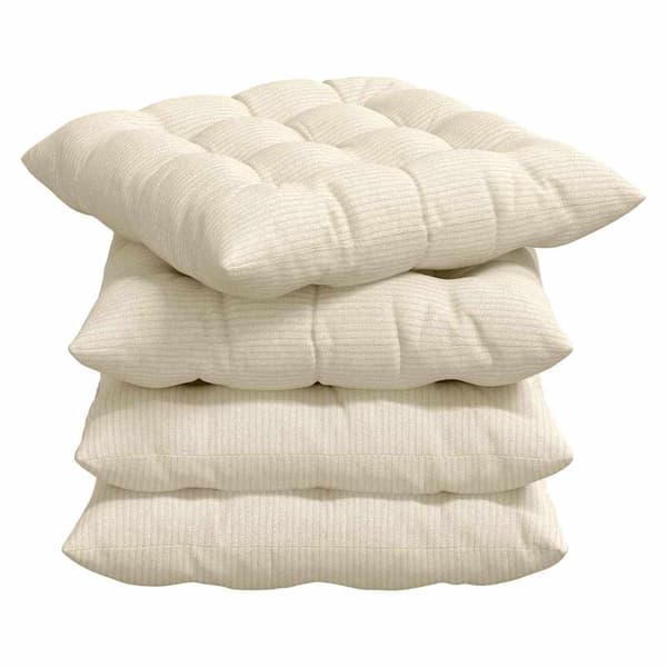 Stolehynder 4-pak | Bomuld | 40x40x6 cm | Creme