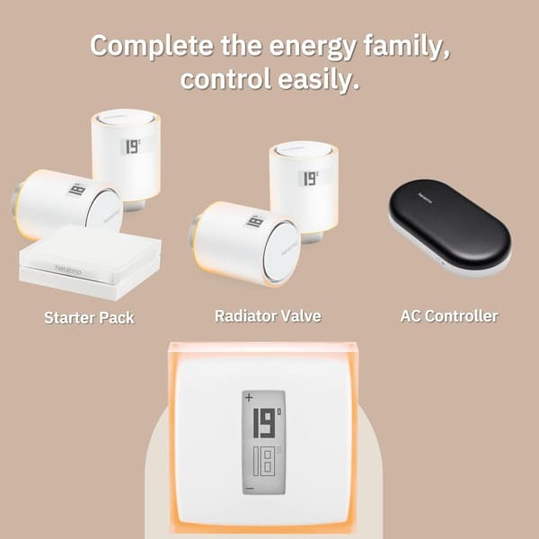 Varmesystem trådløst | 3 radiatorventiler | app-styret termostat | smart hjem | NBU-NTH-NAV-EU