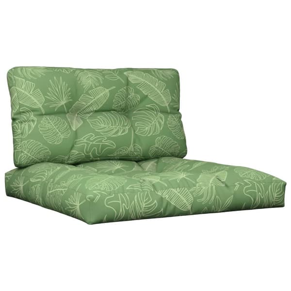 Palletkuddar bladmotiv 2 st | polyester | vattenavvisande | utomhus
