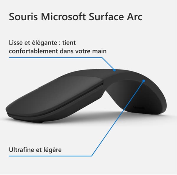Datormus trådløs | Bluetooth | sort | foldbart design | ultratynd