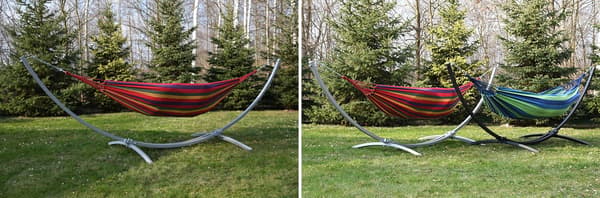 Hammockställning stål | vit | 363x130 cm | 220 kg maxbelastning