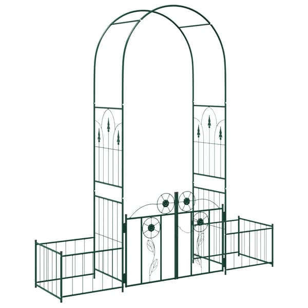 Rosbåge 203x50x218 cm Grön | Klätterstöd | Metallbåge