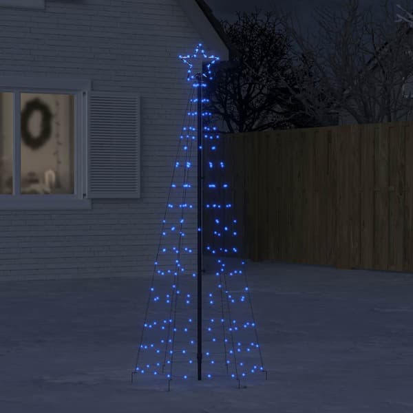 Havepynt 180 cm | blå | 220 LED-lys | julebelysning udendørs