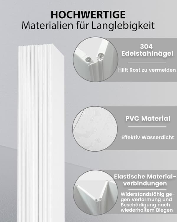 Badkarslock PVC vit | 70x170cm | 7mm | vikbart | vattentätt