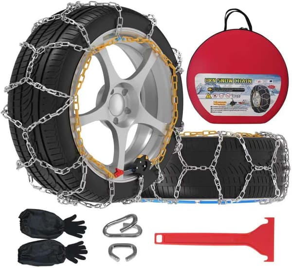 Snökedjor 2-pack | kolstål | snabbmontering för bil SUV och pickup