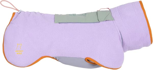 Fleecetøj hund lavendel | størrelse 45 | genbrugt polyester | reflekterende