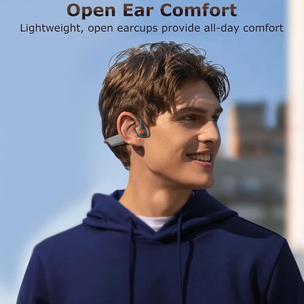 Trådløse hovedtelefoner | Open-Ear | Bluetooth 5.1 | Multipoint | Mute-knap | Mikrofon
