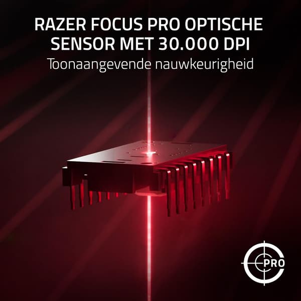 Esportmus trådløs | Focus Pro 30K sensor | 280t batteritid | Sort