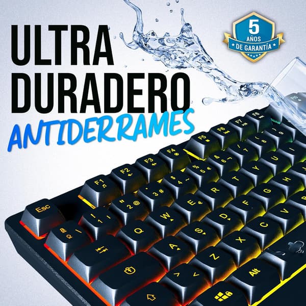 Gamingtastatur trådløst | Sort | RGB-belysning | USB