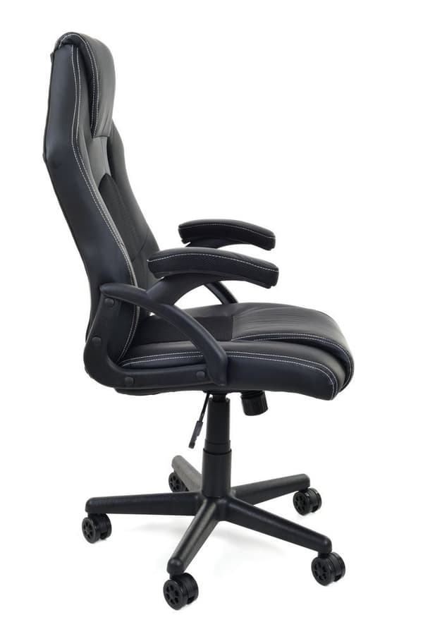 Spilstol gaming | Ergonomisk | Sort | Økolæder | Lændestøtte